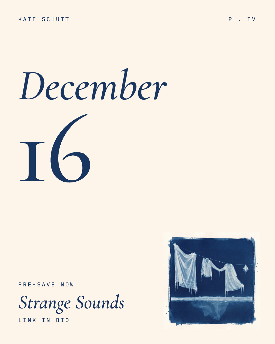 Strange Sounds December 16 pre-save social design