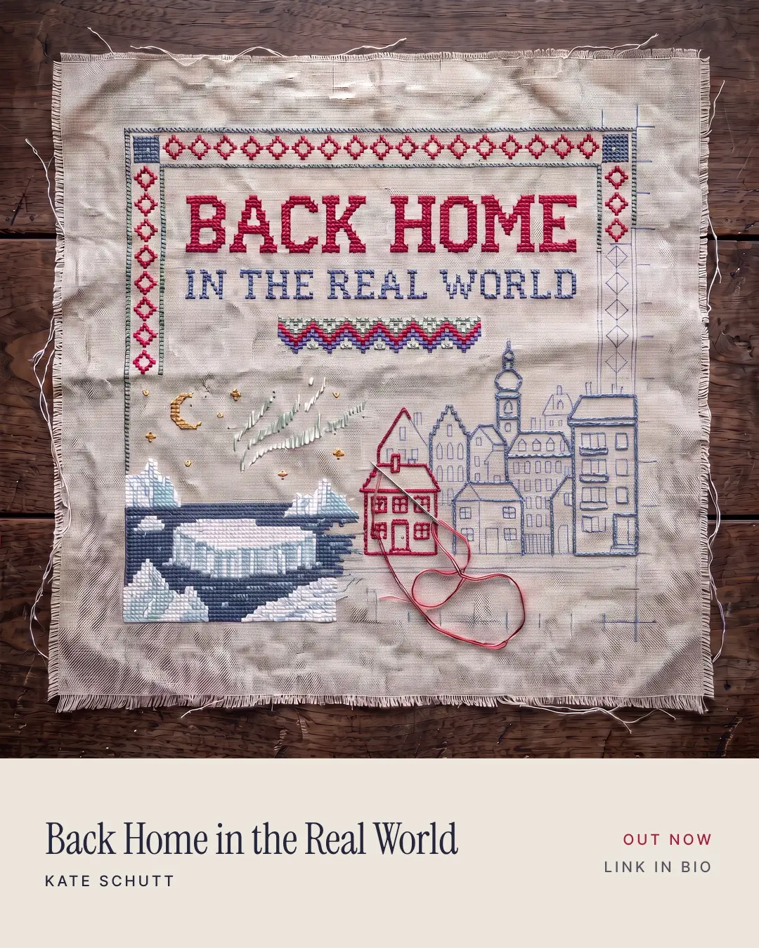Back Home in the Real World release announcement social design