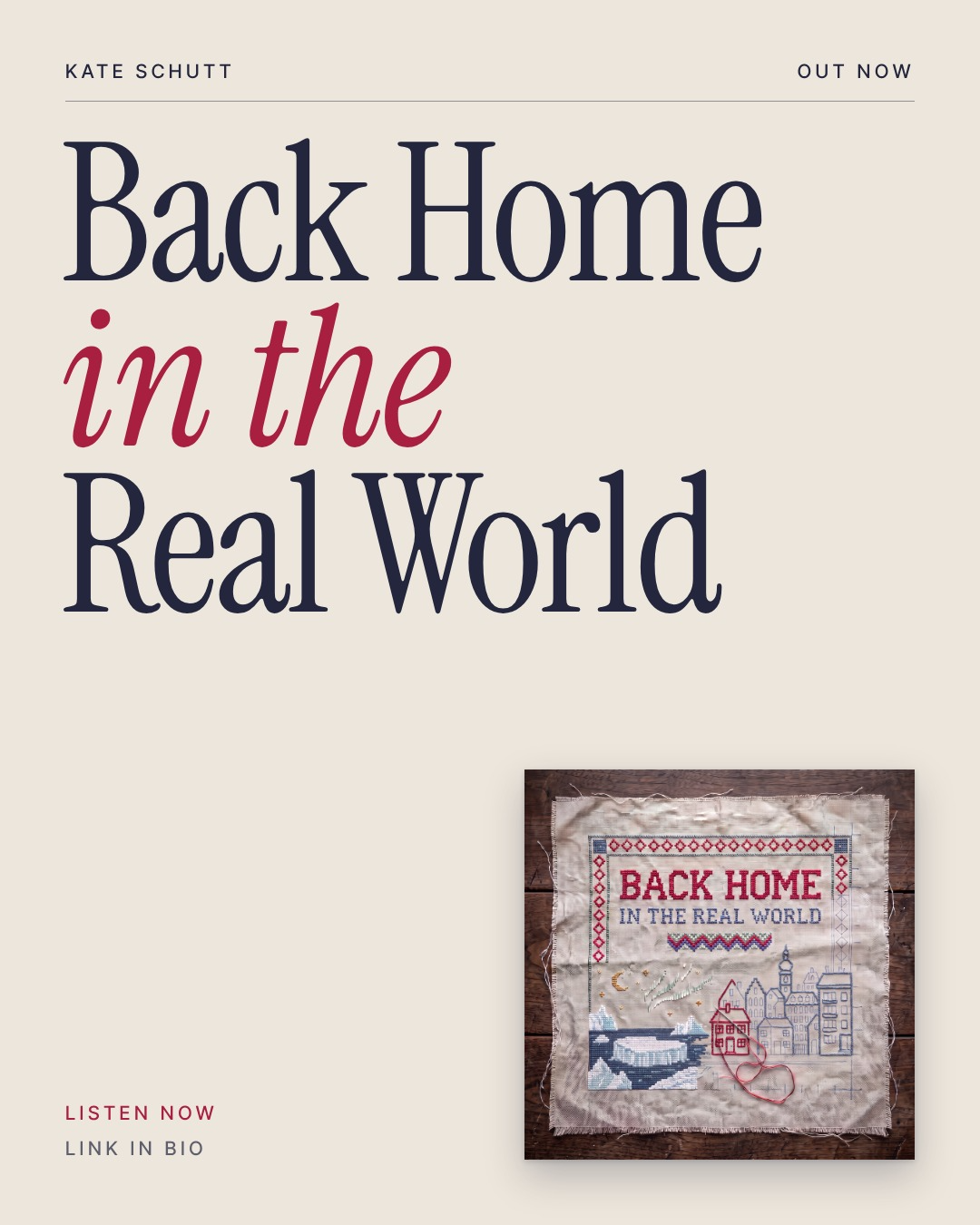 Back Home in the Real World typographic social design