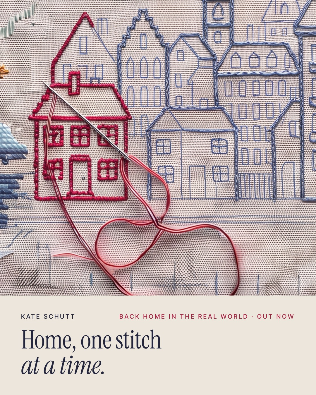 Back Home social design: Home, one stitch at a time